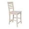 International Concepts Roma Counter Height Stool, 24" Seat Height, Unfinished S-3102 - alternate 2